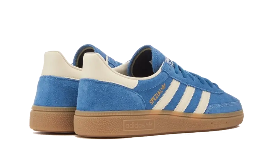Parte de trás das sapatilhas Adidas Handball Spezial Core Blue Cream White