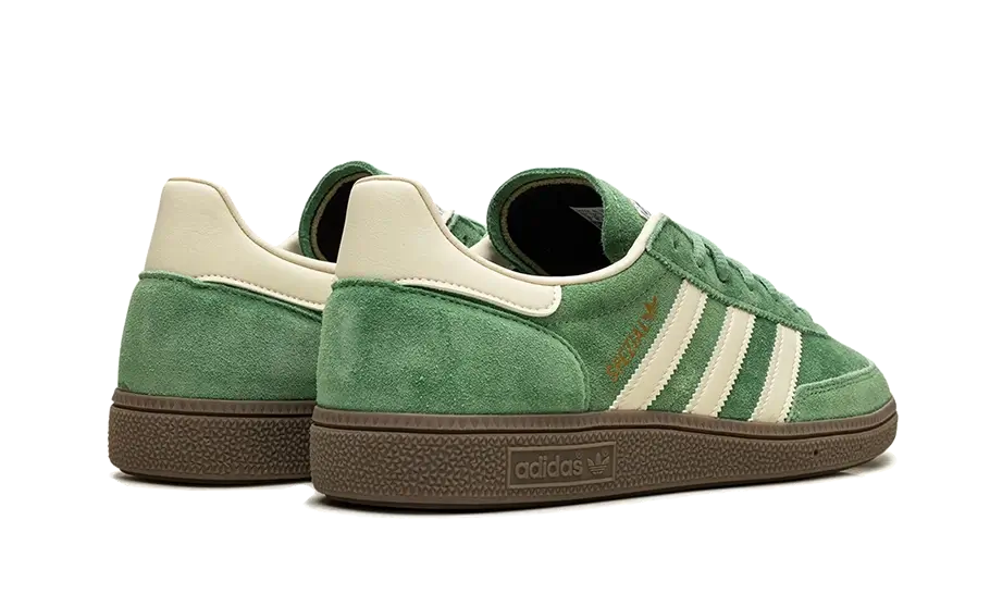 Parte de trás das sapatilhas Adidas Handball Spezial Preloved Green Cream White