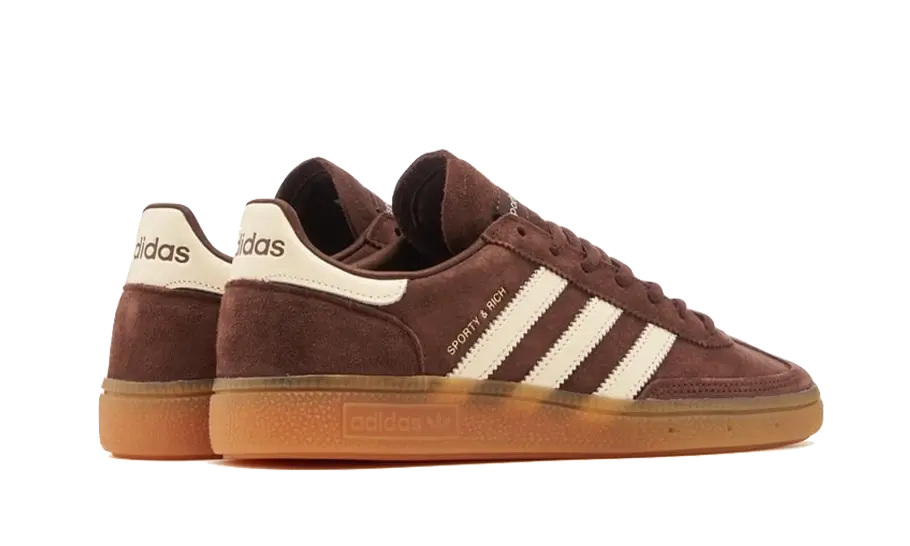 Parte de trás das sapatilhas Adidas Handball Spezial Sporty & Rich Brown