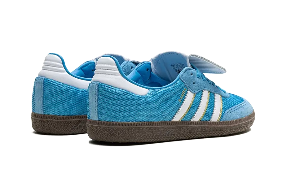 Parte de trás das sapatilhas Adidas Samba LT Semi Blue Burst