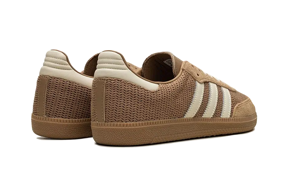 Parte de trás das sapatilhas Adidas Samba OG Cardboard
