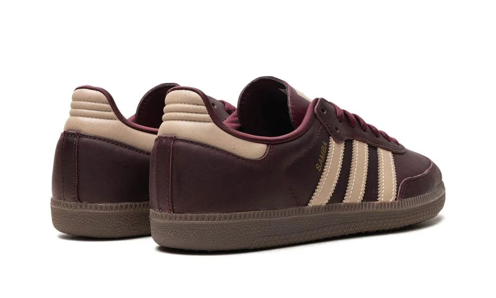 Parte de trás sapatilhas Adidas Samba OG Maroon Crystal