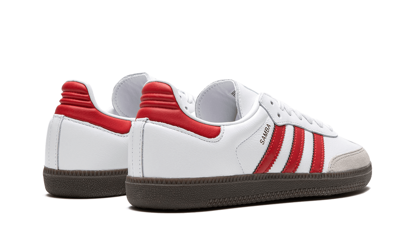 Parte de trás das sapatilhas Adidas Samba OG White Red