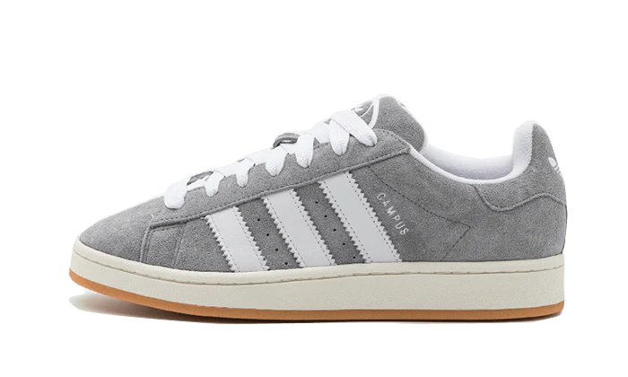 Lado esquerdo das sapatilhas Adidas Campus 00s Grey White