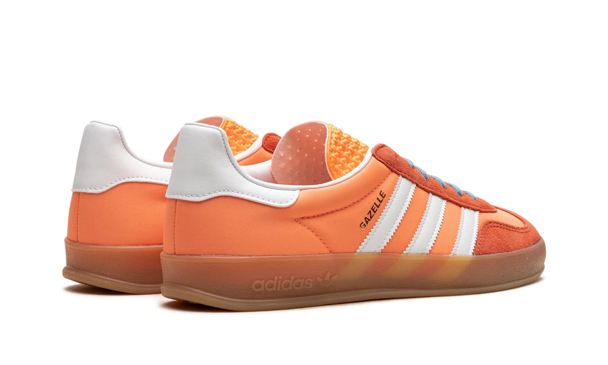 Parte de trás das sapatilhas Adidas Gazelle Indoor Beam Orange