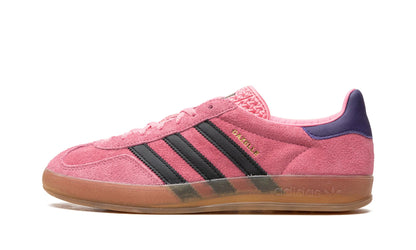 Lado esquerdo das sapatilhas Adidas Gazelle Indoor Bliss Pink Purple