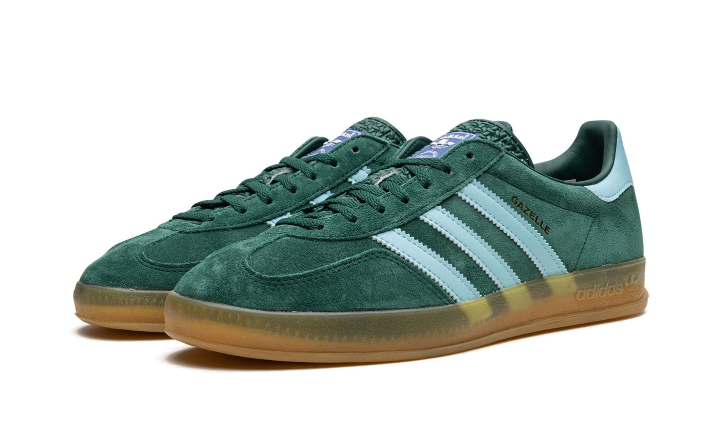 Parte da frente das sapatilhas Adidas Gazelle Indoor Collegiate Green