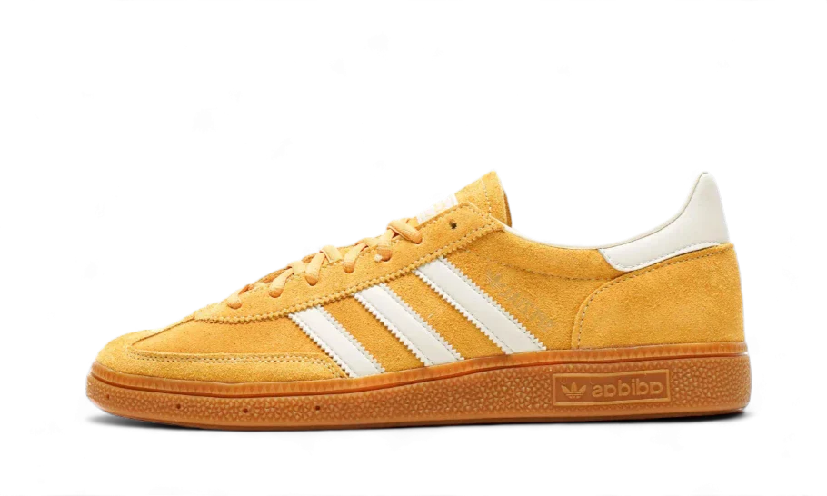 Lado esquerdo das sapatilhas Adidas Handball Spezial Preloved Yellow