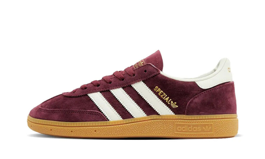 Lado esquerdo das sapatilhas Adidas Handball Spezial Shadow Red Off White