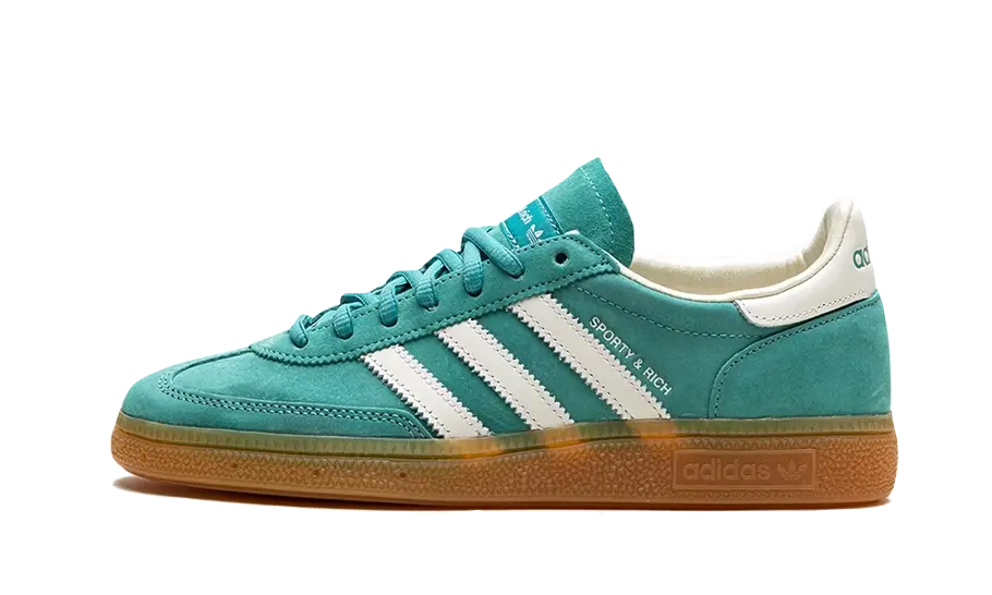 Lado esquerdo das sapatilhas Adidas Handball Spezial Sporty & Rich Green