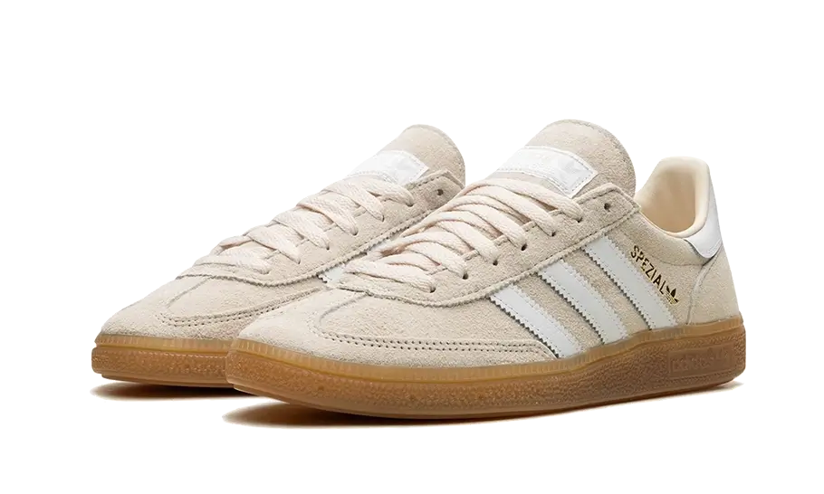 Parte da frente das sapatilhas Adidas Handball Spezial Wonder White