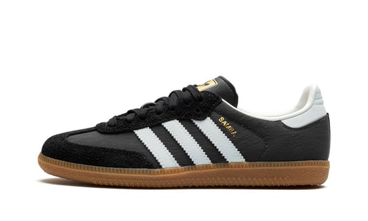 Lado esquerdo das sapatilhas Adidas Samba OG Carbon Almost Blue