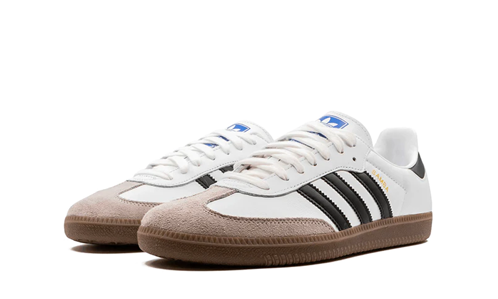 Parte da frente das sapatilhas Adidas Samba OG Cloud White