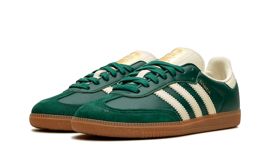 Parte da frente das sapatilhas Adidas Samba OG Collegiate Green