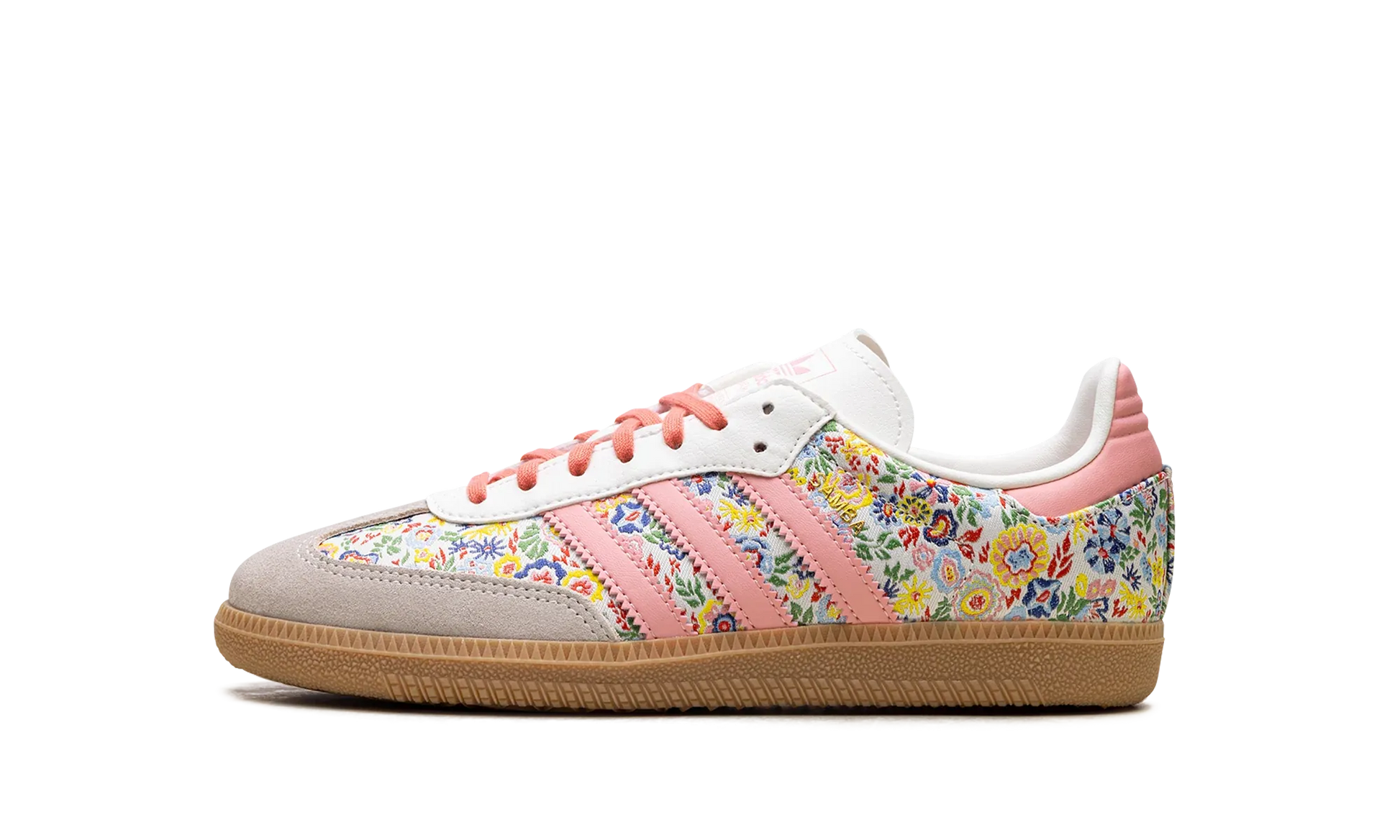 Lado esquedo das Sapatilhas Adidas Samba OG GS Liberty London Floral Embroidery