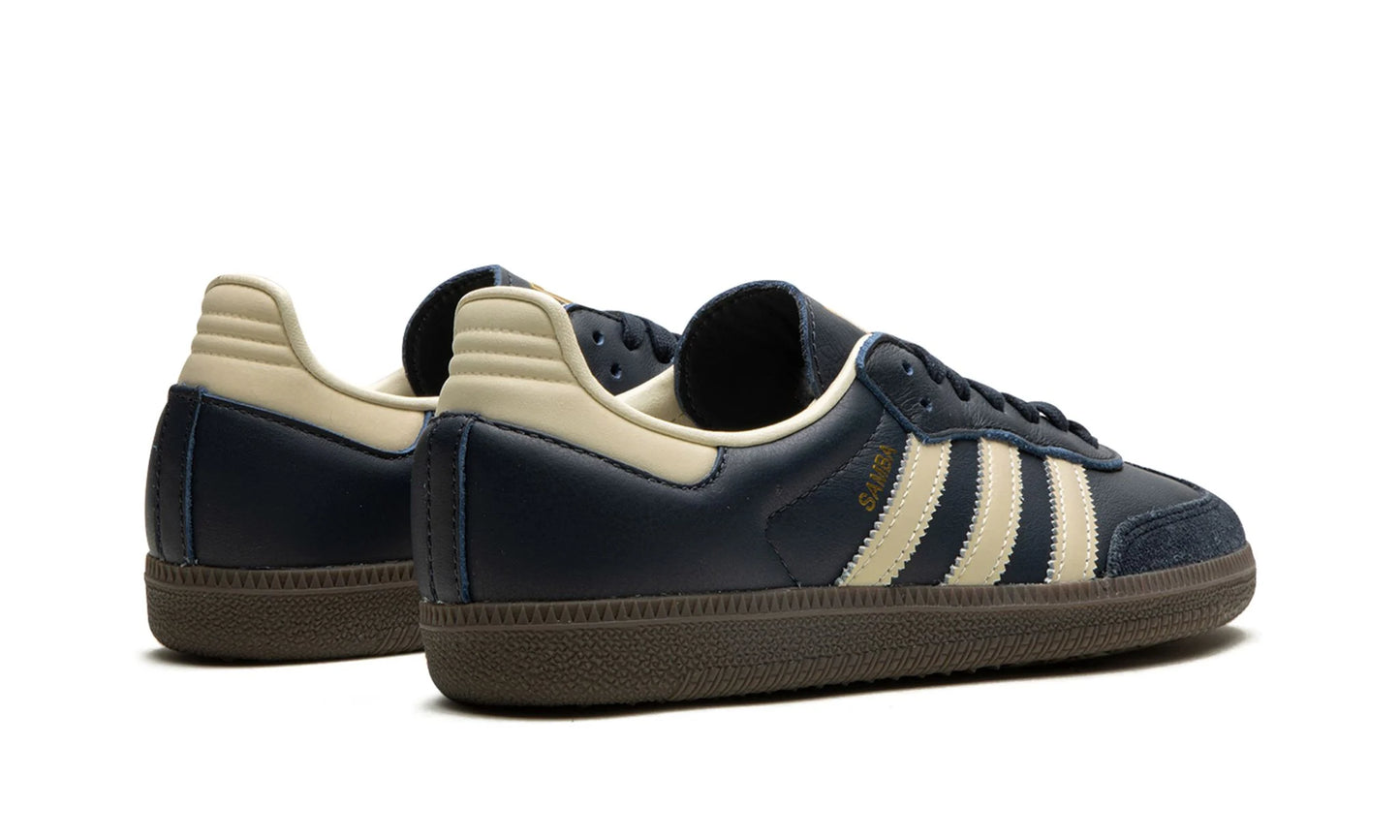 Parte de trás das sapatilhas Adidas Samba OG Night Navy Gum