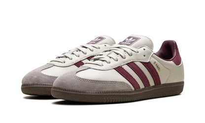 Parte da frente das sapatilhas Adidas Samba OG Putty Grey Maroon