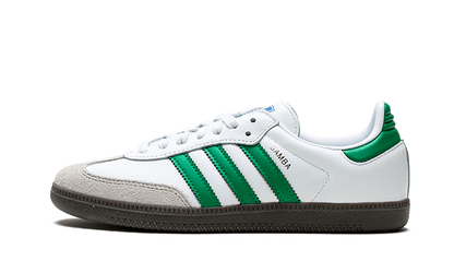 Lado esquerdo das sapatilhas Adidas Samba OG White Green