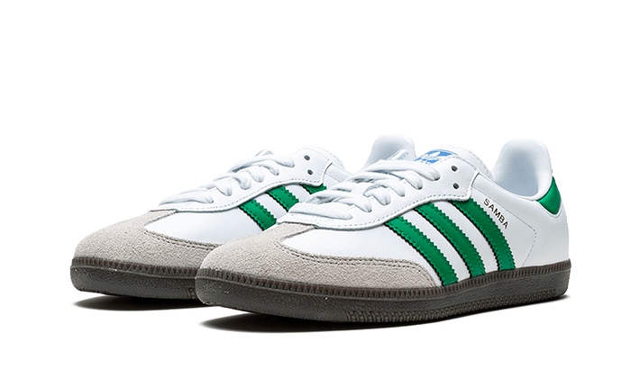 Parte da frente das sapatilhas Adidas Samba OG White Green