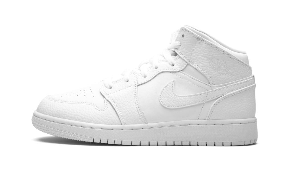 Air Jordan 1 Mid GS Triple White