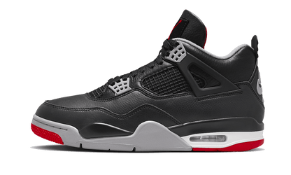 Lado esquerdo das sapatilhas Air Jordan 4 Retro Bred Reimagined