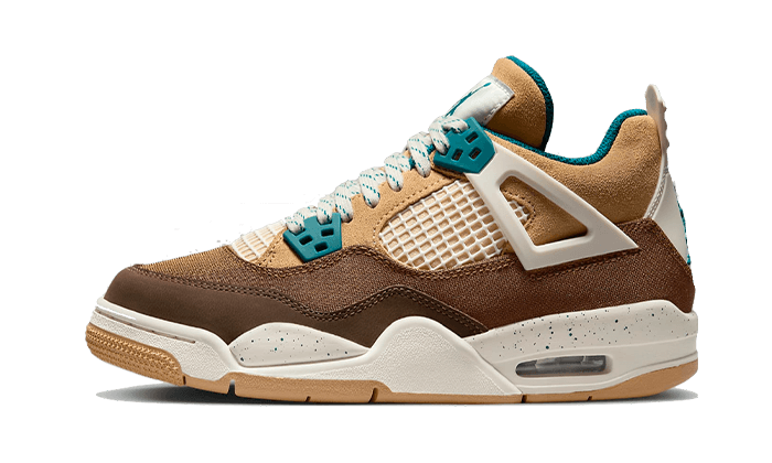 Lado esquerdo das sapatilhas Air Jordan 4 Retro Cacao Wow