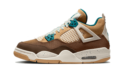 Lado esquerdo das sapatilhas Air Jordan 4 Retro Cacao Wow