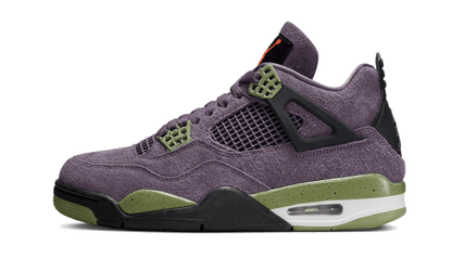 Lado esquerdo das sapatilhas Air Jordan 4 Retro Canyon Purple