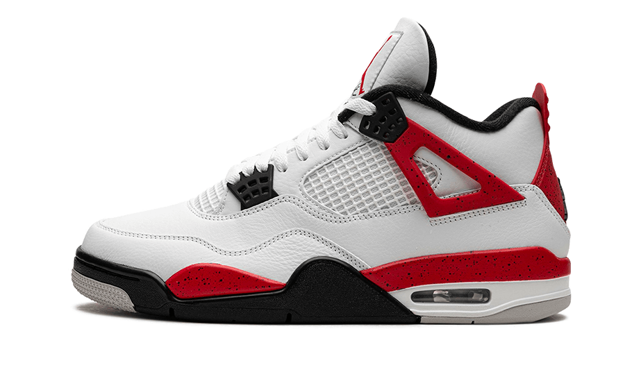 Lado esquerdo das sapatilhas Air Jordan 4 Retro Red Cement