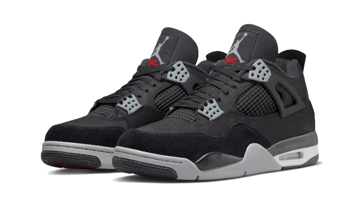 Parte da frente das sapatilhas Air Jordan 4 Retro SE Black Canvas