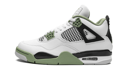 Lado esquerdo das sapatilhas Air Jordan 4 Retro Seafoam