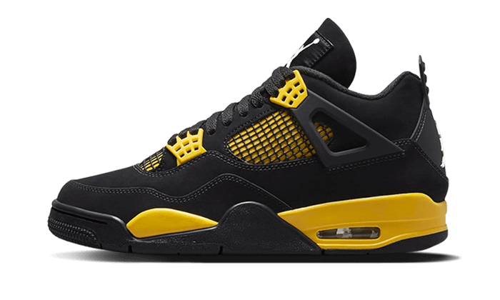 Lado esquerdo das sapatilhas Air Jordan 4 Retro Yellow Thunder