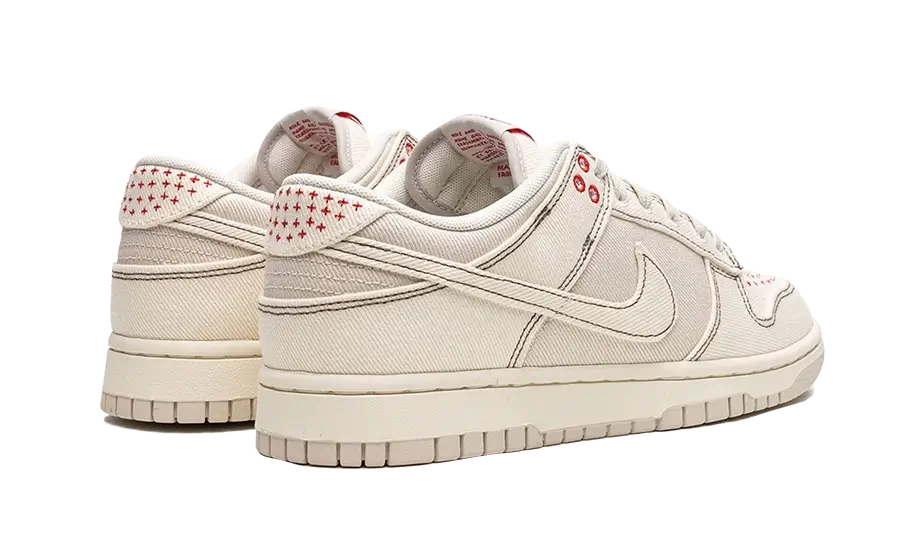 Parte de trás das sapatilhas Nike Dunk Low Sashiko Light Orewood Brown