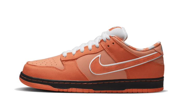 Lado esquerdo das sapatilhas Nike SB Dunk Low Concepts Orange Lobster
